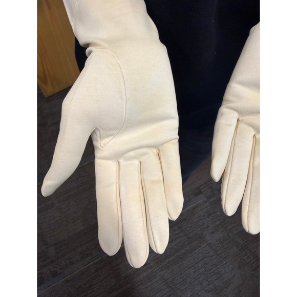Vintage Christian Dior Sea Island Cotton Gloves Ivory Size 7 Circa 1960s French - Picture 13 of 13